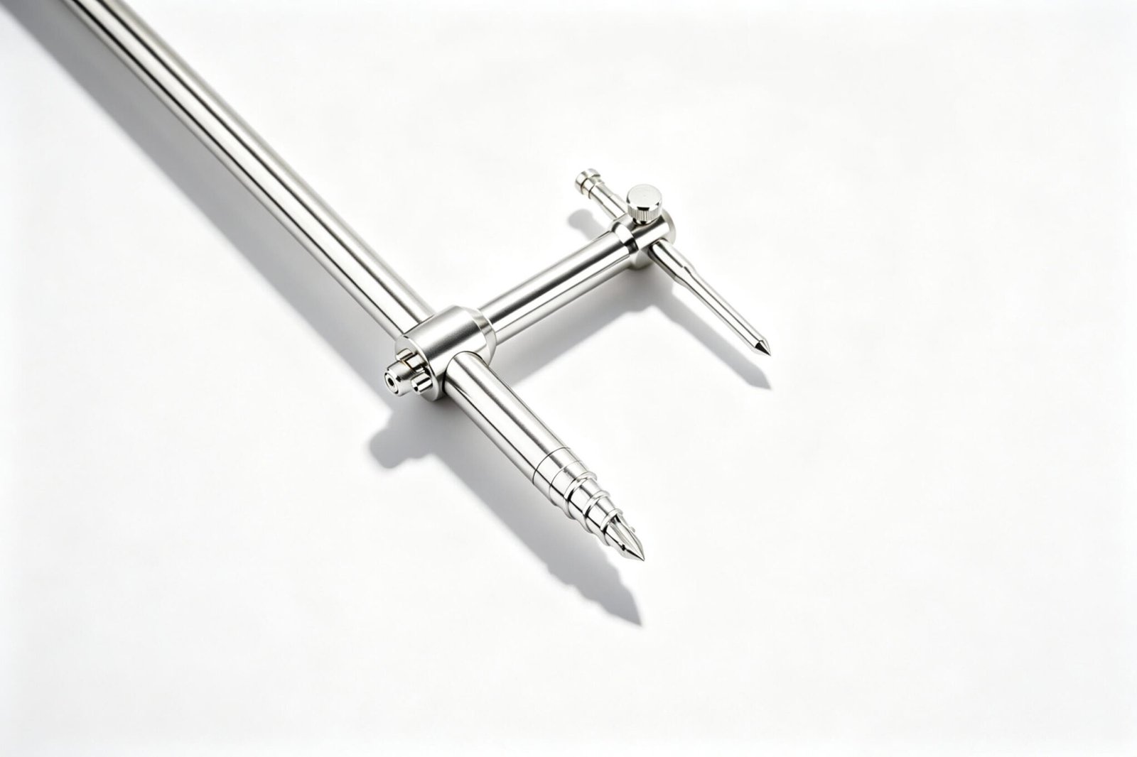 "Custom 316 stainless steel 2-rod buzz bar with precision engineering for durable rod support."