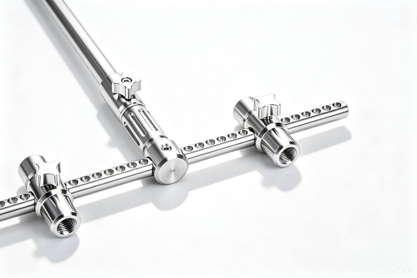 Precision engineered aluminum lock mechanism for adjustable fishing rod bankstick