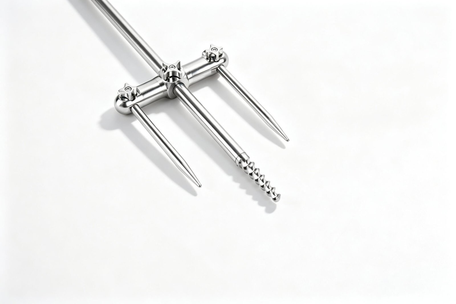 Heavy-duty spiral auger bankstick for secure ground penetration in carp fishing